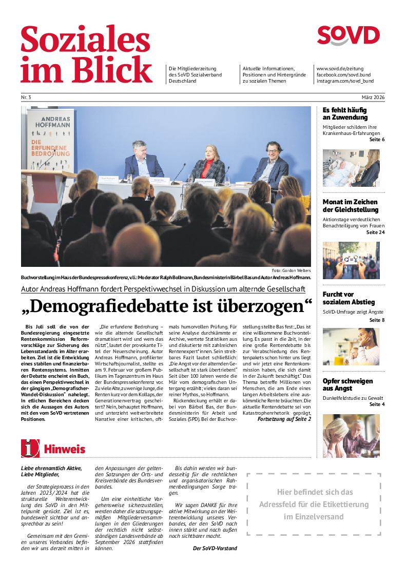 SoVD-Zeitung 03/2026 (Bayern, Hessen)